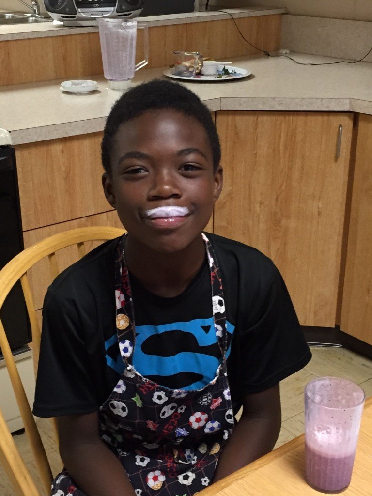 Smoothie milk mustache at KMS