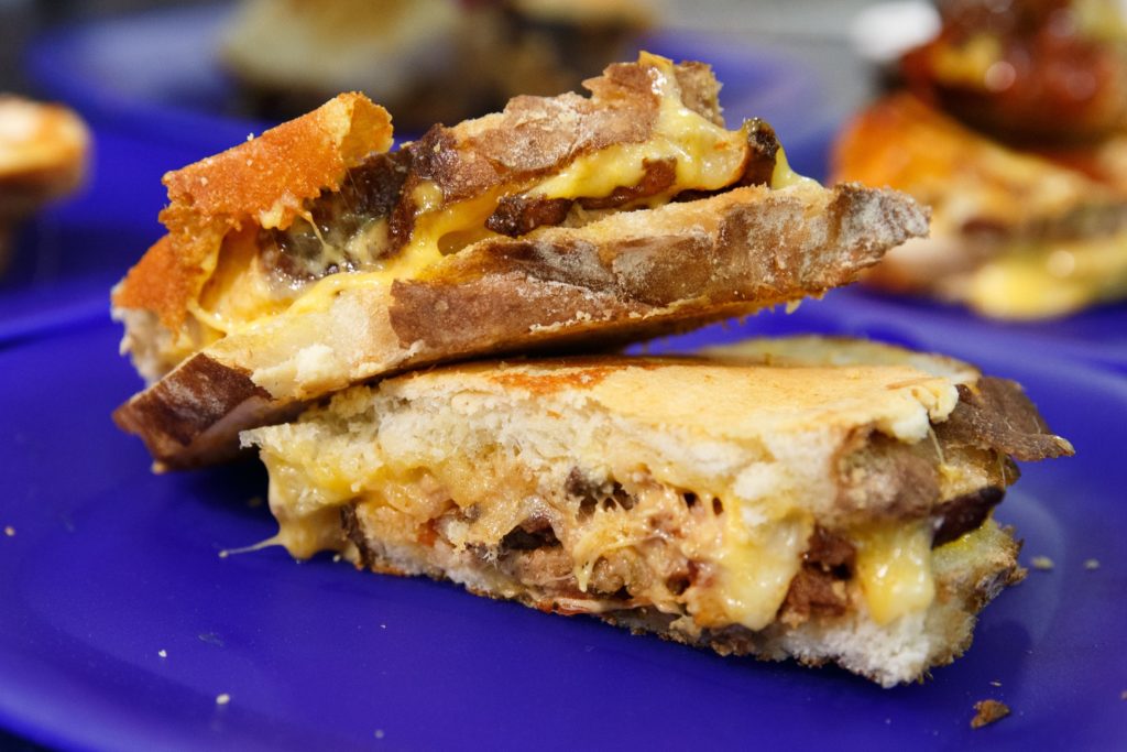 Pulled pork grilled cheese