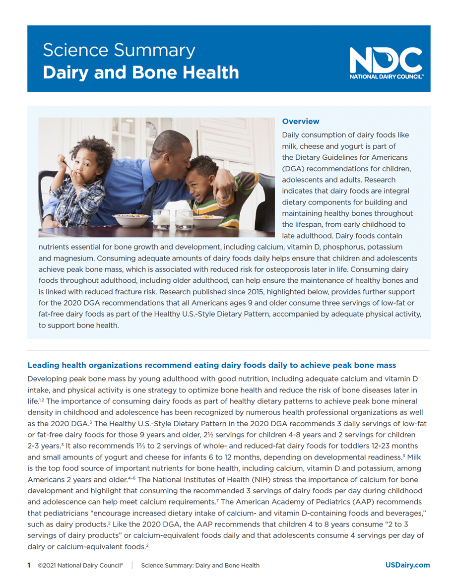 Science Summary Bone Health