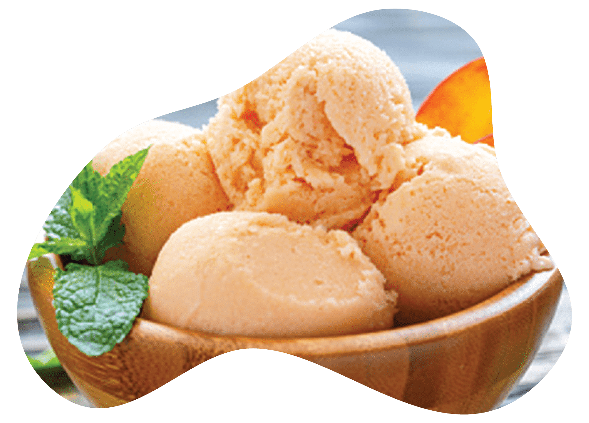 ADAI Recipes cow spot perfectly peach ice cream