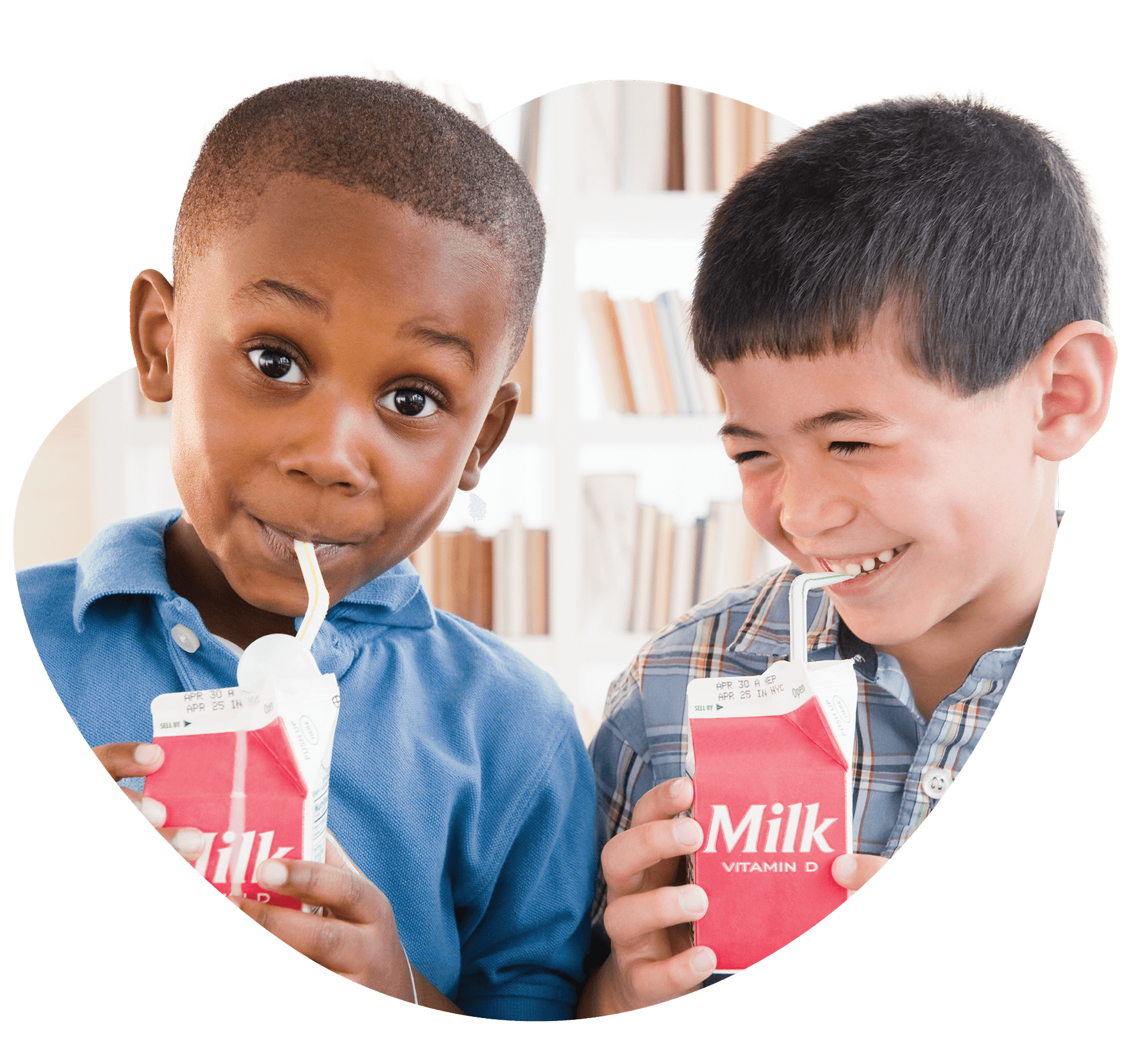 ADAI Schools Kids Drinking Milk cow spot
