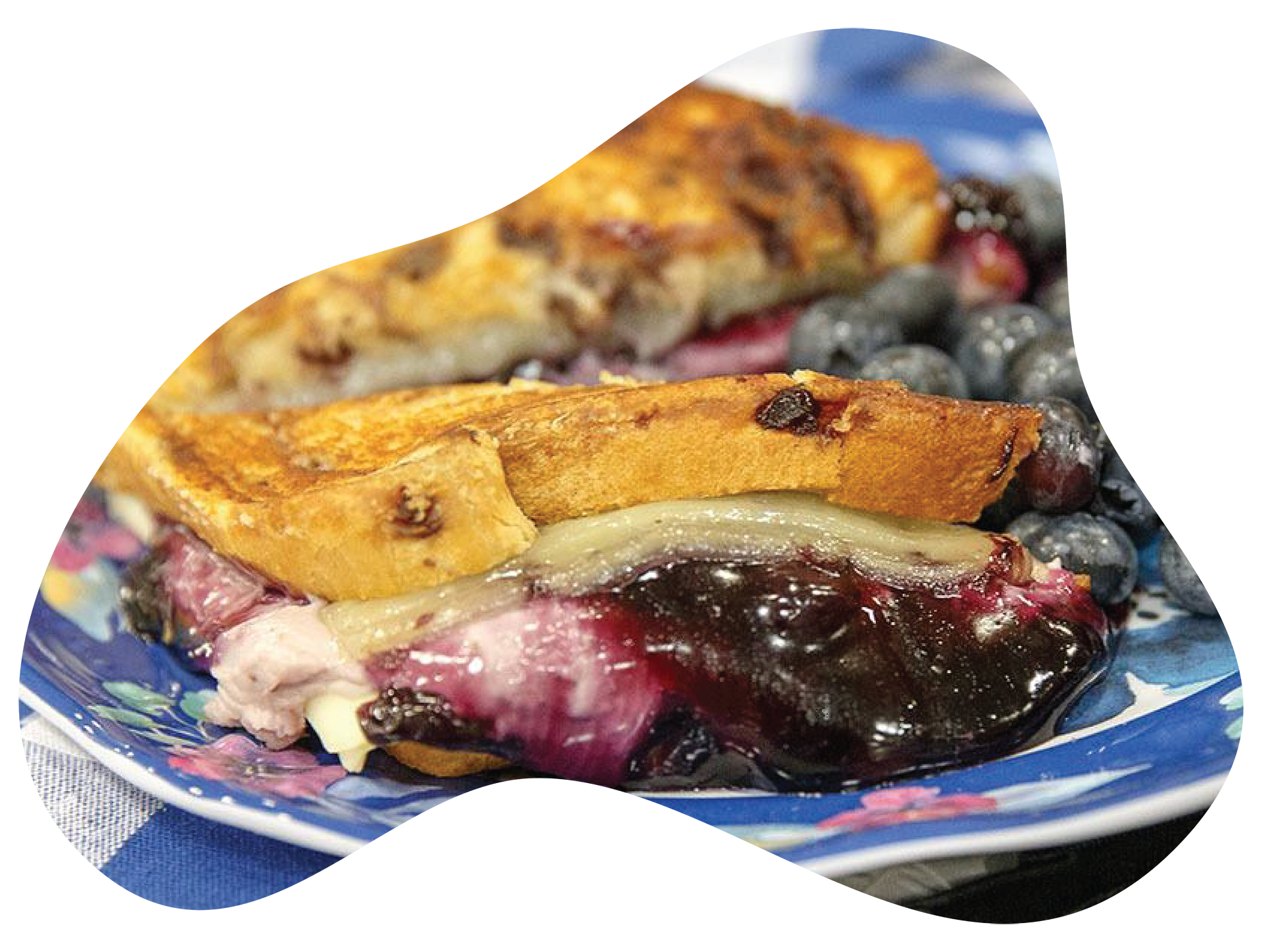 ADAI Recipe Cowspot Blue Ribbon Blueberry Pie and Baby Swiss Grilled Cheese