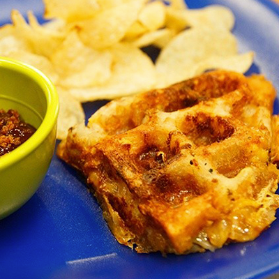 ADAI Recipe Grilled Waffle Cheese Tot